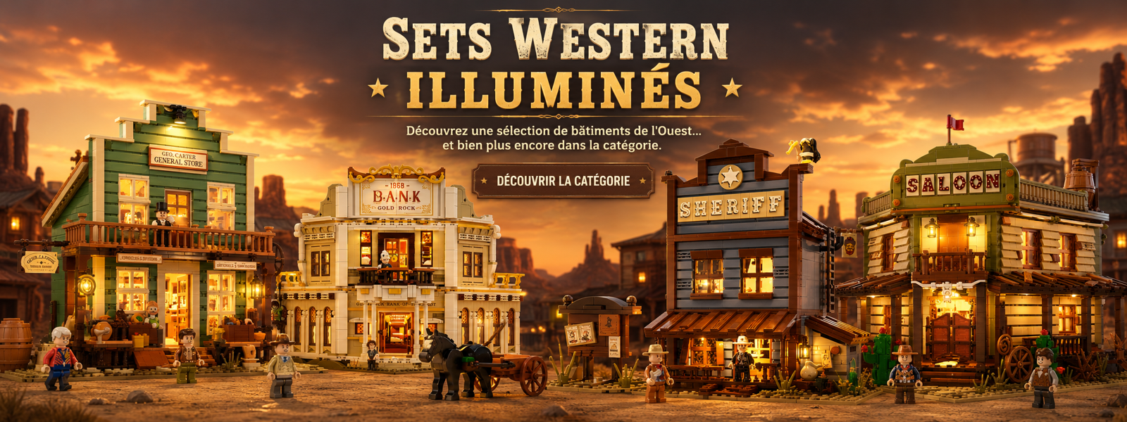 Découvrez les sets Lumibricks Western sur Brickeez