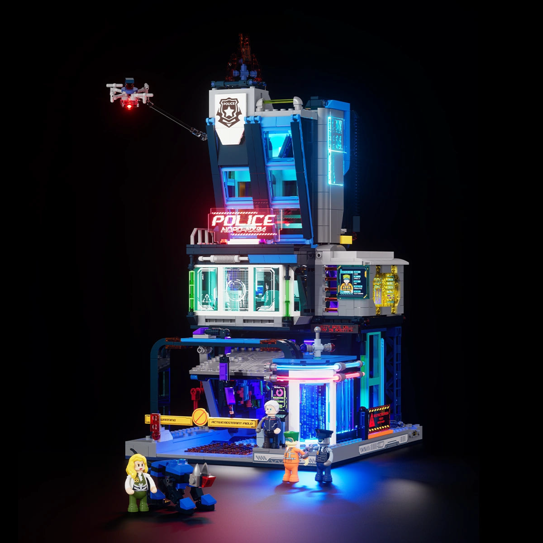 Lumibricks 17009 - Quartier Général de la Police Cyberpunk