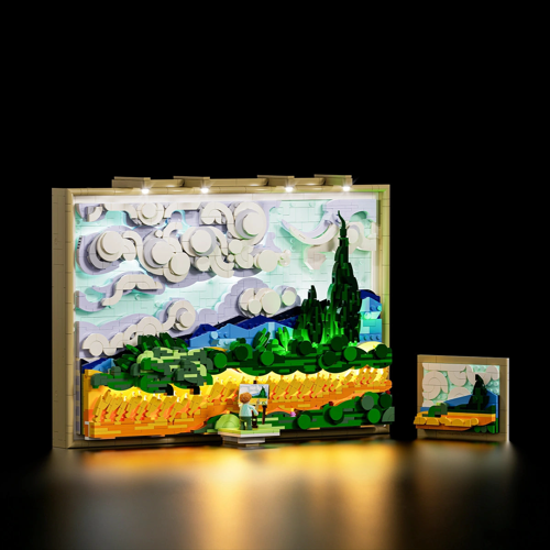 Lumibricks 21001 - Champ de blé avec cyprès