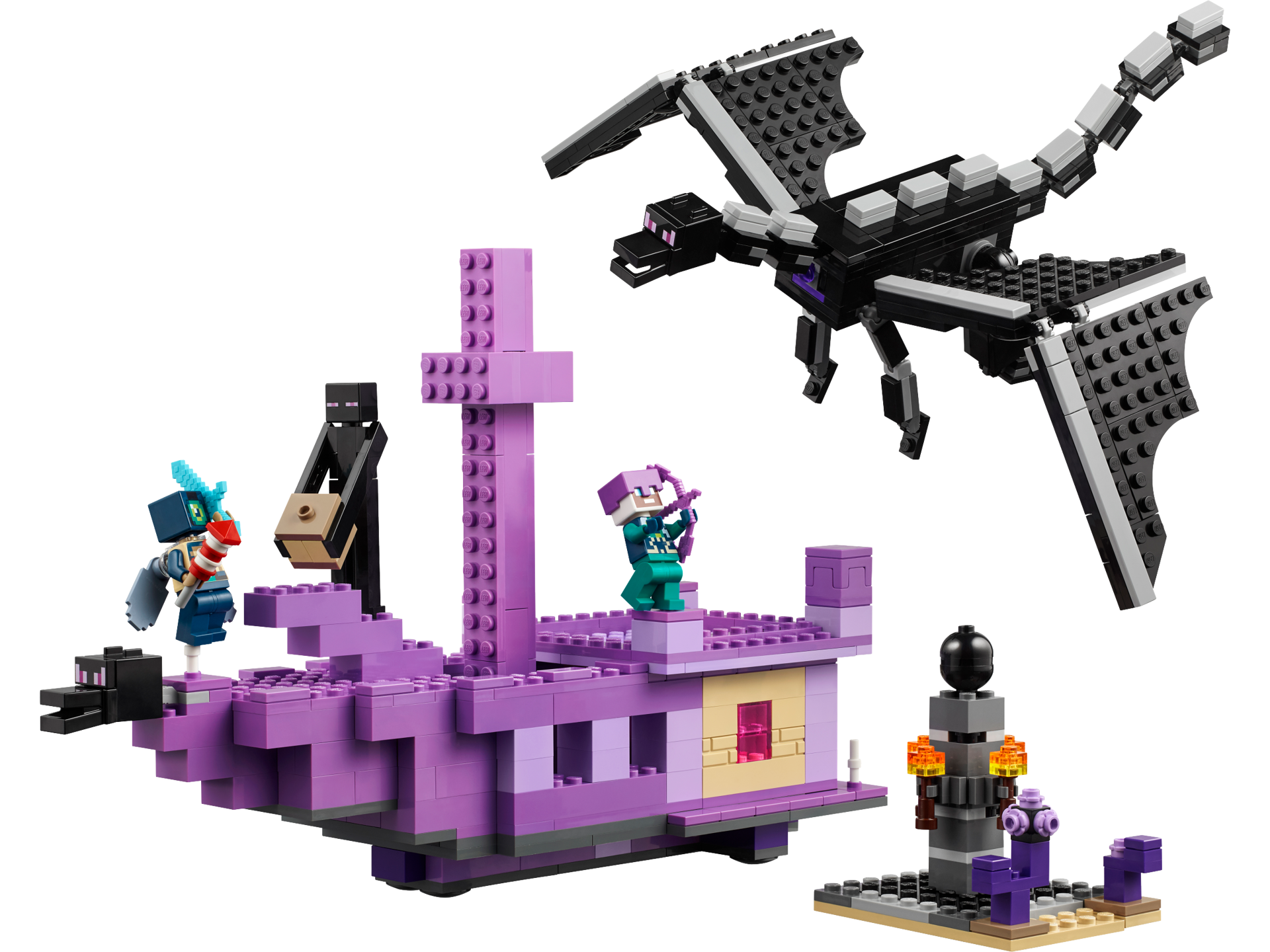 LEGO Minecraft 21264 - Le dragon et le navire de l’Ender