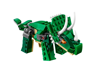 LEGO Creator 31058 - Modèle alternatif tricératops vert avec cornes blanches, vue de profil droite