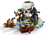 Modèle alternatif île au crâne du LEGO Creator 31109 avec grotte en forme de tête de mort, radeau et minifigurines pirates