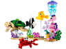 LEGO Creator 31158 Les animaux marins assemblés : tortue verte, crabe rouge, hippocampe rose, méduse bleue, poissons et coraux colorés