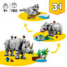 LEGO Creator 3-en-1 31171 - Animaux sauvages : le rhinocéros majestueux et les oiseaux