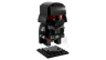 Figurine LEGO BrickHeadz Dark Vador avec casque noir, yeux rouges, sabre laser rouge et socle d'exposition