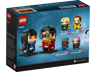 Arrière de la boîte LEGO BrickHeadz 40616 montrant les figurines et les sets complémentaires Draco Malfoy et Cedric Diggory