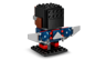 Vue arrière de la figurine LEGO BrickHeadz Captain America montrant les ailes et les réacteurs du costume de Sam Wilson