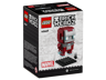 Arrière de la boîte LEGO BrickHeadz 40669 Iron Man MK5 montrant la figurine et son socle d'exposition détachable