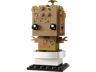 Vue de face du LEGO BrickHeadz Groot en pot 40671 avec ses grands yeux noirs et détails de branchages