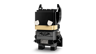 Figurine LEGO BrickHeadz The Batman en noir et gris foncé avec logo chauve-souris imprimé sur le torse