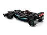 Vue arrière trois-quarts du LEGO Technic 42165 Mercedes-AMG F1 W14 noir avec sponsors Petronas et INEOS