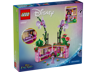 Dos de la boîte LEGO Disney 43237 Le pot de fleurs d'Isabela montrant le set ouvert avec détails intérieurs et Encanto