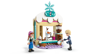 Échoppe de chocolat chaud LEGO Frozen avec mini-poupées Anna et Kristoff servant Olaf, décorée d'un flocon de neige