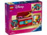 Dos de la boîte d'emballage LEGO Disney 43276 montrant les fonctionnalités du coffret à bijoux Blanche-Neige