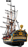 LEGO Bricklink 910059 - La frégate corsaire Fortuna - Contenu du set