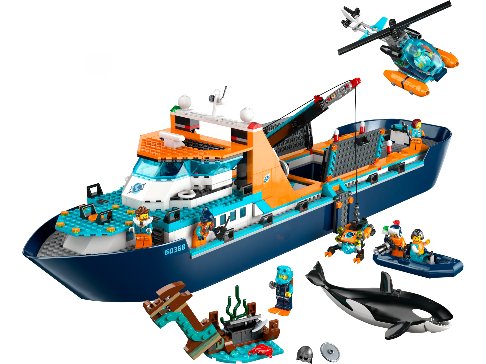 LEGO City 60368 - Le navire d’exploration arctique
