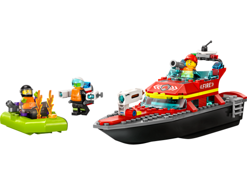LEGO City 60373 - Le bateau de sauvetage des pompiers
