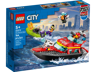 LEGO City 60373 - Le bateau de sauvetage des pompiers