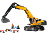 Pelleteuse de chantier LEGO City 60420 jaune et noire avec bras articulé, godet, deux minifigurines et barrières de chantier