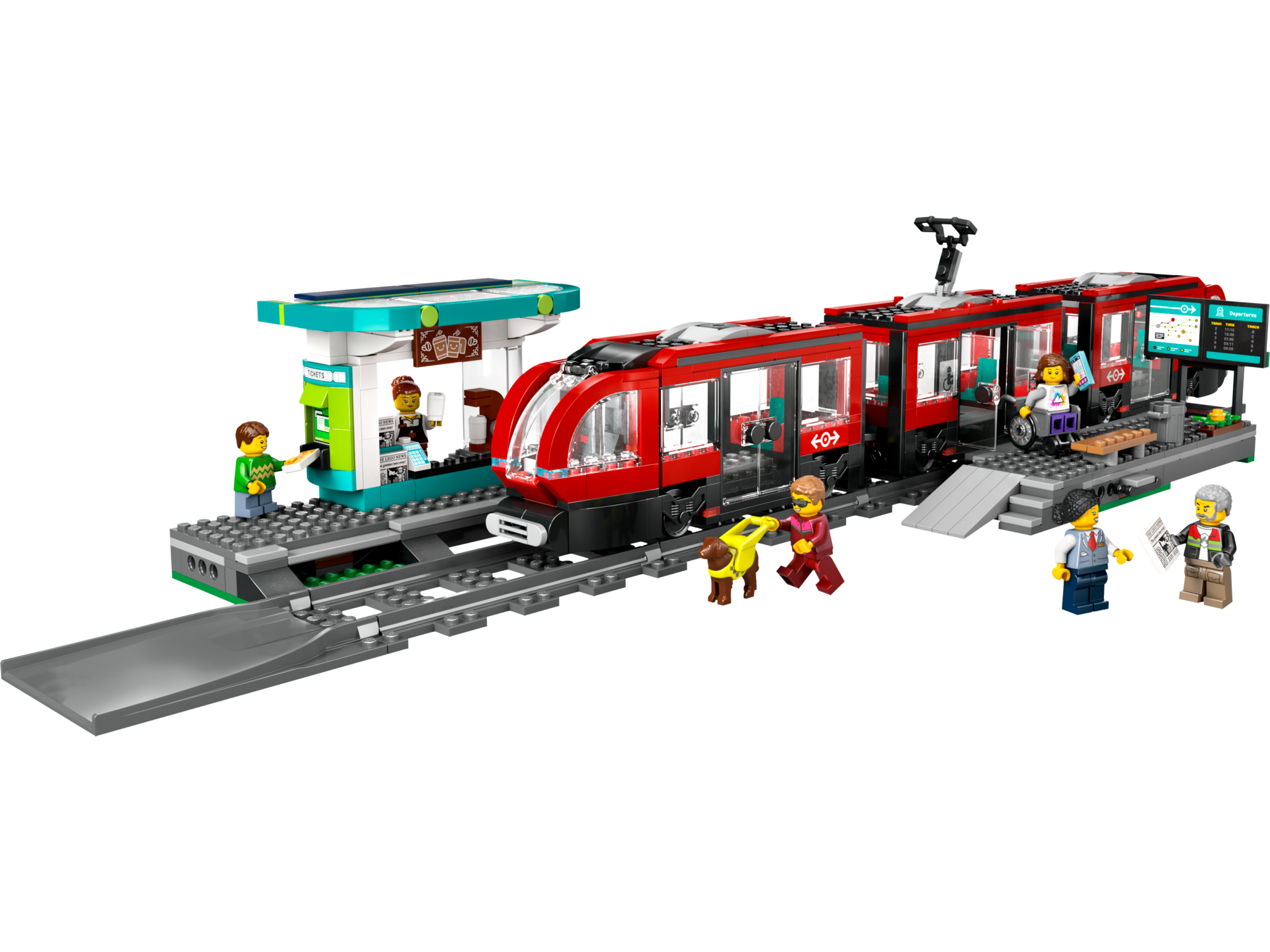 LEGO City 60423 - Le tramway et la station du centre-ville