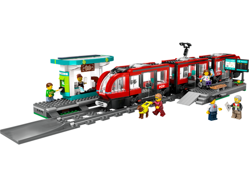 LEGO City 60423 - Le tramway et la station du centre-ville