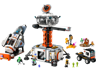 LEGO City 60434 base spatiale avec fusée sur rampe de lancement, tour de contrôle, rover, minifigurines astronautes et aliens