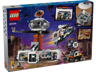 Arrière de la boîte LEGO City 60434 montrant la base spatiale, la fusée en vol et les détails des fonctionnalités de jeu