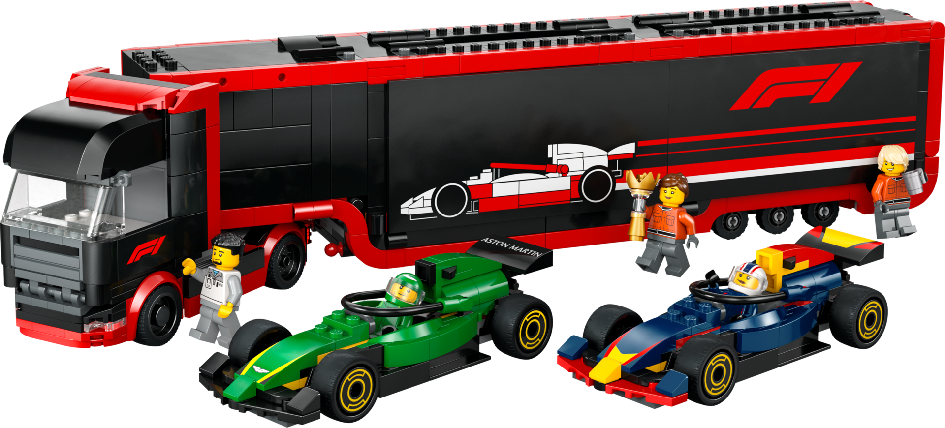 LEGO City 60445 - Camion de F1® avec voitures de F1® RB20 et AMR24