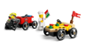 LEGO City 60458 - Pack de bolides de course : camion de pizza contre camion de pompiers