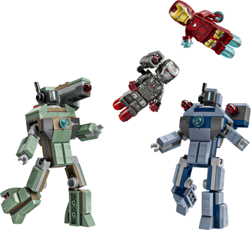 LEGO Marvel 76320 - Iron Man et War Machine contre les drones de Hammer