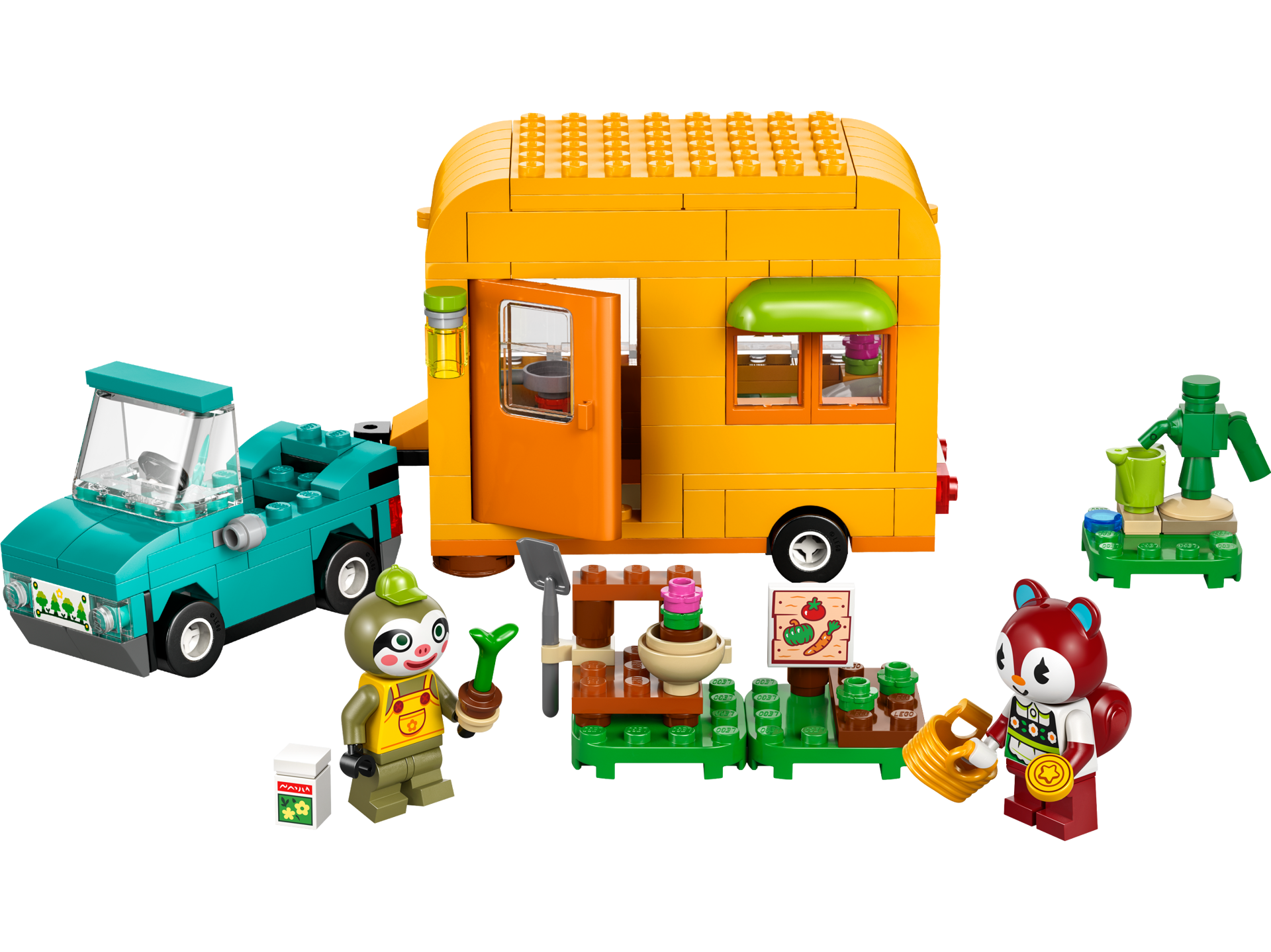 LEGO Animal Crossing 77054 - Caravane et stand de jardinage de Racine